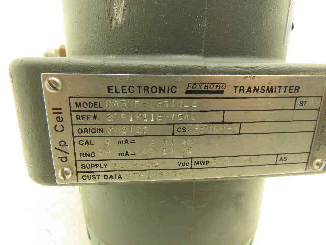 Foxboro 823DP-I3S1SL2 Differential Pressure Transmitter 12-65 VDC