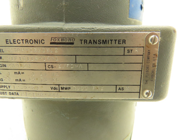 Foxboro 823DP-I3S1SL2 Differential Pressure Transmitter 12-65 VDC