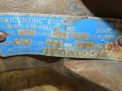 Tricentric B16.34 12" Butterfly Wafer Valve With Hytork 4580 Pneumatic Actuator