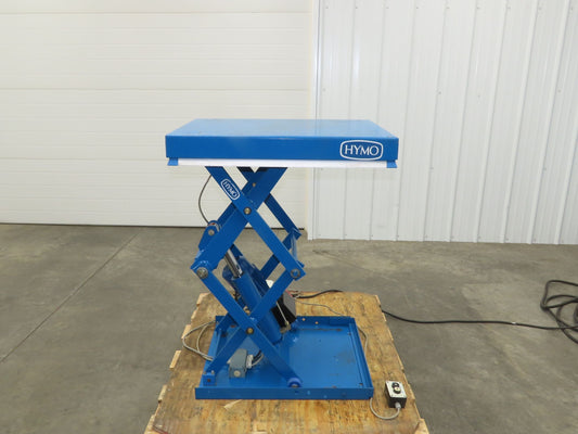 Hymo CXX4-8 Hydraulic Scissor Lift Table 400kg 880lb 36" Travel 24x31" 240V 3Ph