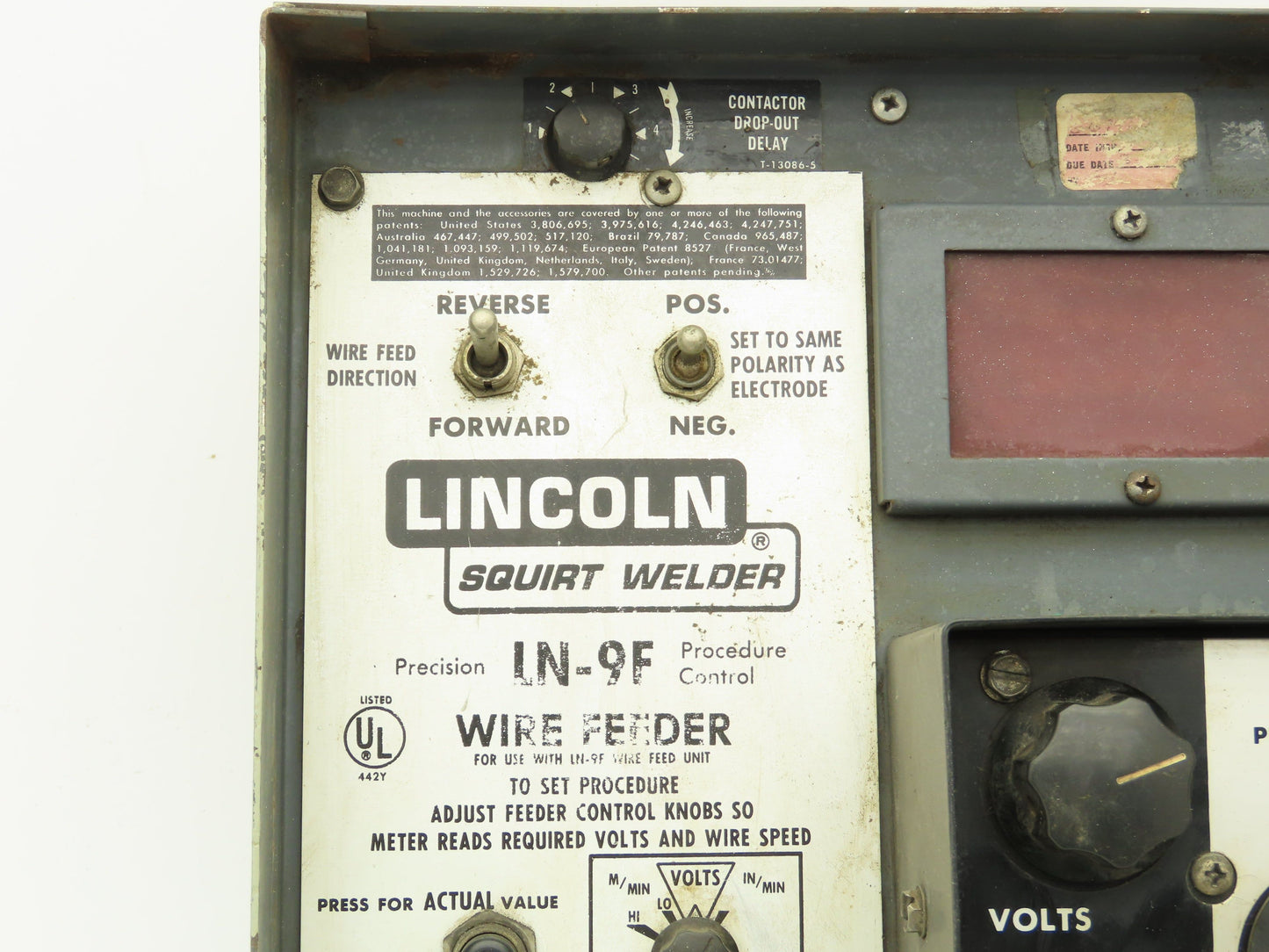 Lincoln Electric 9089 Wire Feeder Control Unit LN9-F Squirt Welder