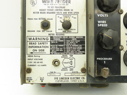 Lincoln Electric 9089 Wire Feeder Control Unit LN9-F Squirt Welder