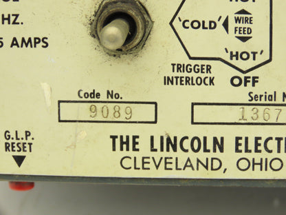 Lincoln Electric 9089 Wire Feeder Control Unit LN9-F Squirt Welder