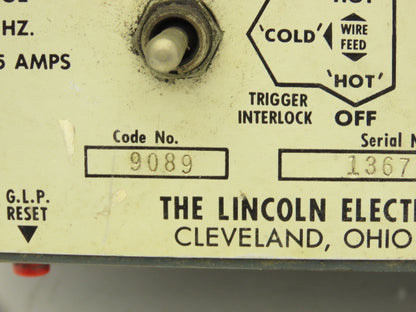 Lincoln Electric 9089 Wire Feeder Control Unit LN9-F Squirt Welder