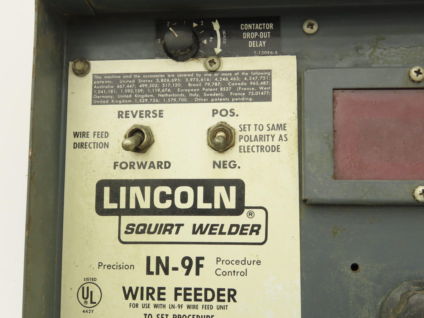 Lincoln Electric 9089 Wire Feeder Control Unit LN9-F Squirt Welder