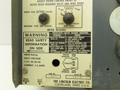 Lincoln Electric 9089 Wire Feeder Control Unit LN9-F Squirt Welder