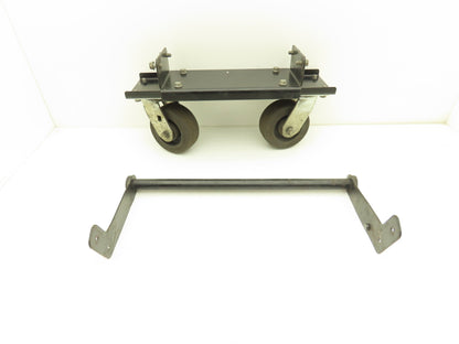 Lincoln Electric Powerwave Front Caster Wheels With Bracket & Handle For Welder