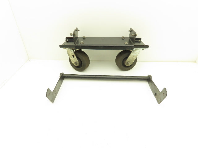 Lincoln Electric Powerwave Front Caster Wheels With Bracket & Handle For Welder