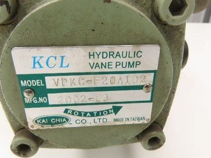 KCL VPKC-F20A102 Hydraulic Vane Pump 20 l/m 250PSI 5GPM 1/2Hp 220/380V 3Ph