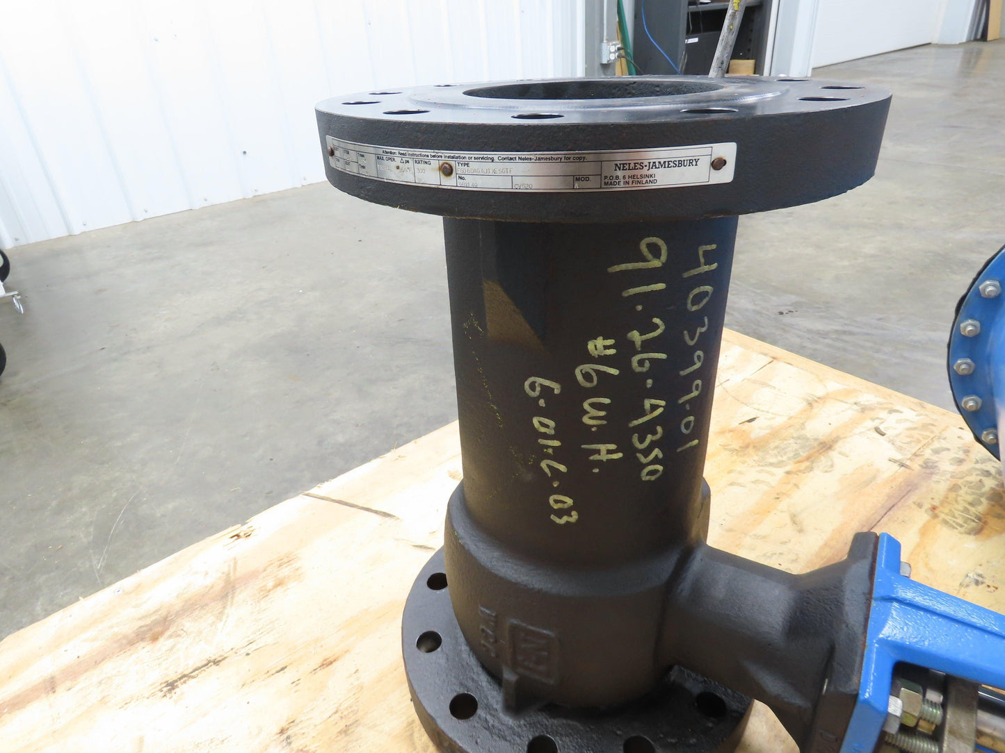 Jamesbury FG06DAGAJ1XESGTF 4x6" Flange Check Valve Quadra-Powr II QP5C Actuator