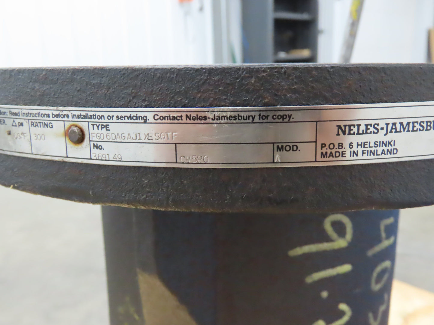 Jamesbury FG06DAGAJ1XESGTF 4x6" Flange Check Valve Quadra-Powr II QP5C Actuator