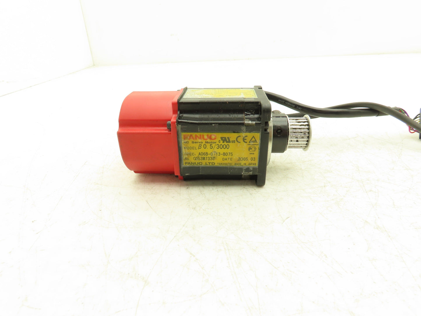 Fanuc A06B-0113-B075 AC Servo Motor 0.2kw 3000RPM Encoder A20B-8200-019