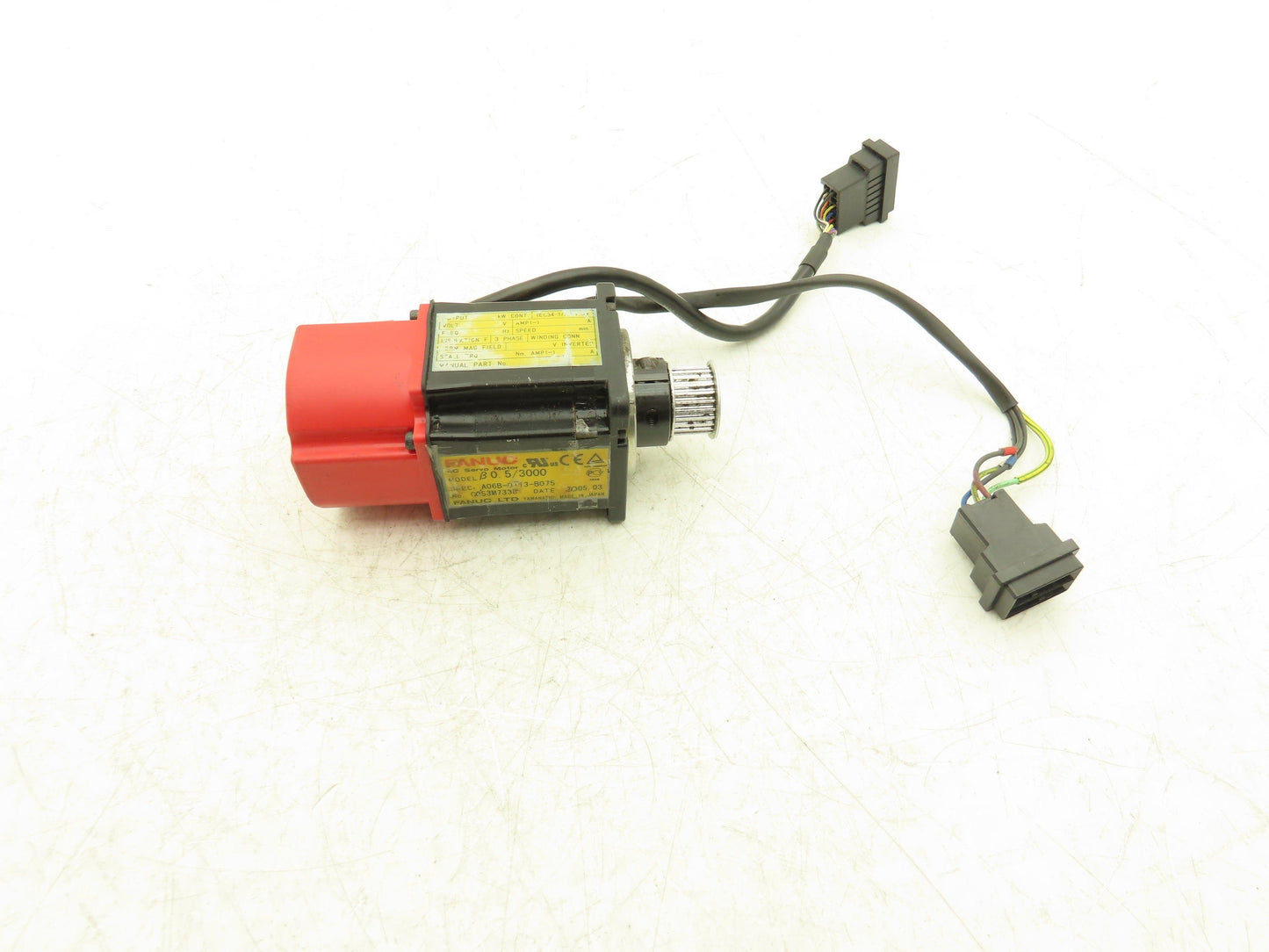 Fanuc A06B-0113-B075 AC Servo Motor 0.2kw 3000RPM Encoder A20B-8200-019