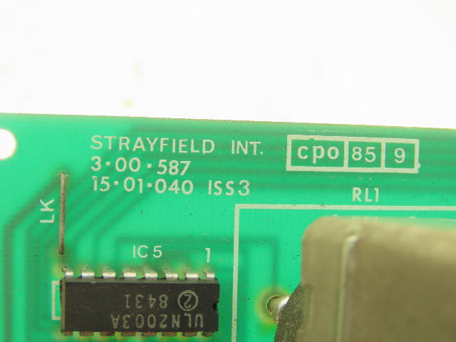 Strayfield 3.00.587 | 15.01.040 ISS3 | cpo 85 9 Relay Circuit Board 110v Input