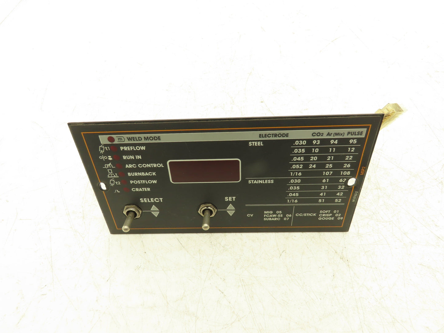 Lincoln Electric M18762-2 Display Control Panel Weld Mode Electrode Settings