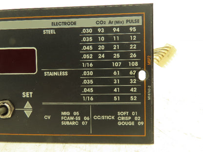 Lincoln Electric M18762-2 Display Control Panel Weld Mode Electrode Settings
