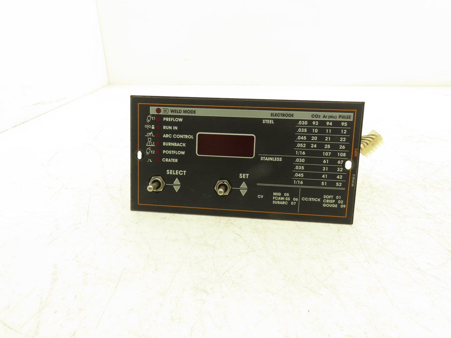 Lincoln Electric M18762-2 Display Control Panel Weld Mode Electrode Settings