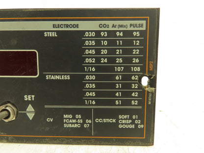 Lincoln Electric M18762-2 Display Control Panel Weld Mode Electrode Settings