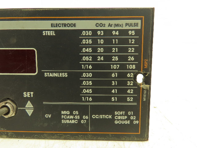 Lincoln Electric M18762-2 Display Control Panel Weld Mode Electrode Settings