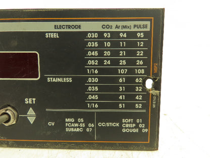 Lincoln Electric M18762-2 Display Control Panel Weld Mode Electrode Settings