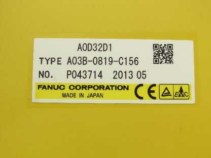 Fanuc AOD32D1 A03B-0819-C156 I/O Module 32-Point Digital 12/24vDC