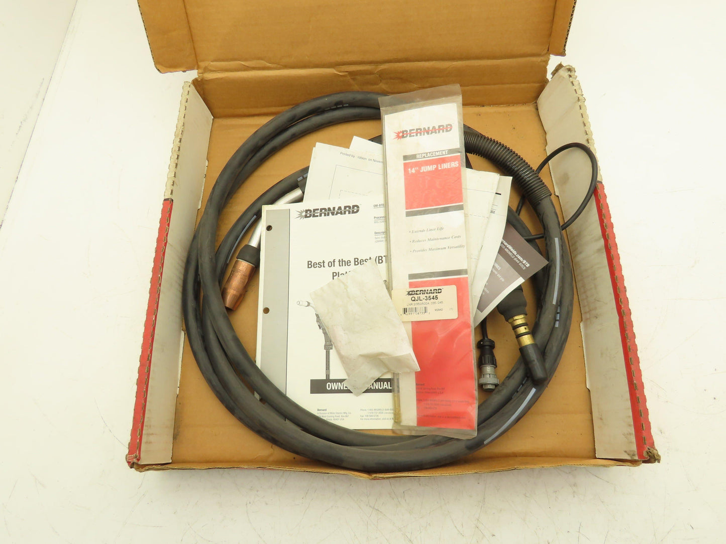 Bernard Q4015AE8EMC Mig Welding Gun 400A BTB 15' Compatible With Miller .45"