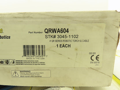 Tweco QRWA604 Robotic Torch And Cable 4' QR Series Possible Mouse Damage