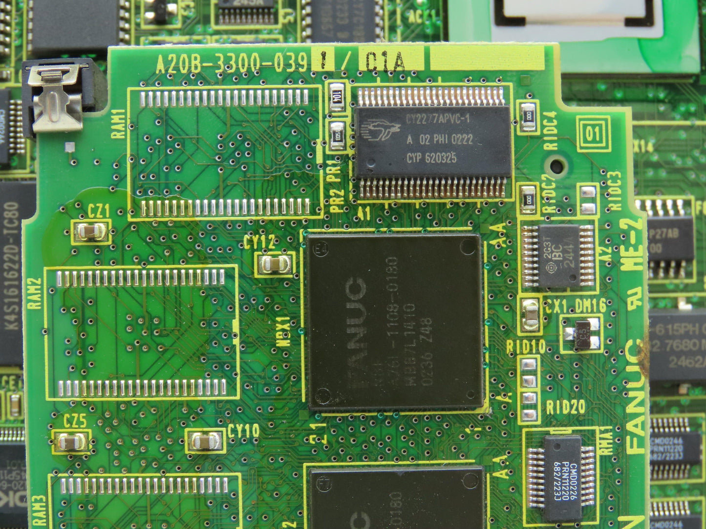 Fanuc A16B-3200-0412/03A Main Board Slot Card With SRAM CPU Servo Cards