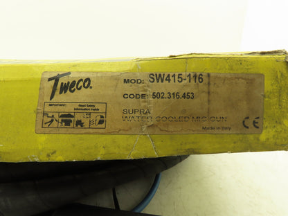 Tweco SW415-116 Mig Welding Gun 400A Water Cooled Supra SW450