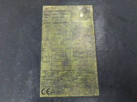 Fanuc A06B-1453-B100 AC Spindle Motor 29.5Hp 3450rpm 131-220v 3ph