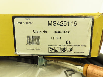 Tweco MS425116 Mig Welding Gun Spray Master 450A Manual Air Cooled 25'
