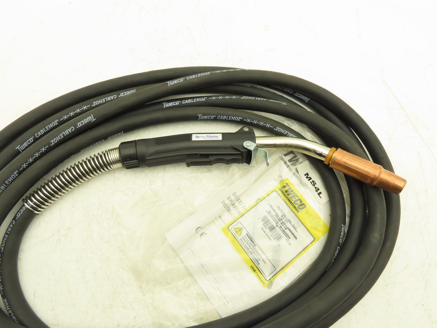 Tweco MS425116 Mig Welding Gun Spray Master 450A Manual Air Cooled 25'