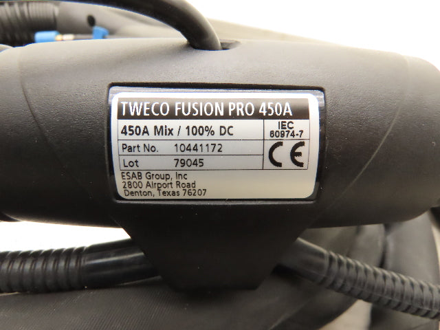 Tweco 10441172 Mig Welding Gun 450A Fusion Pro Water Cooled 15'