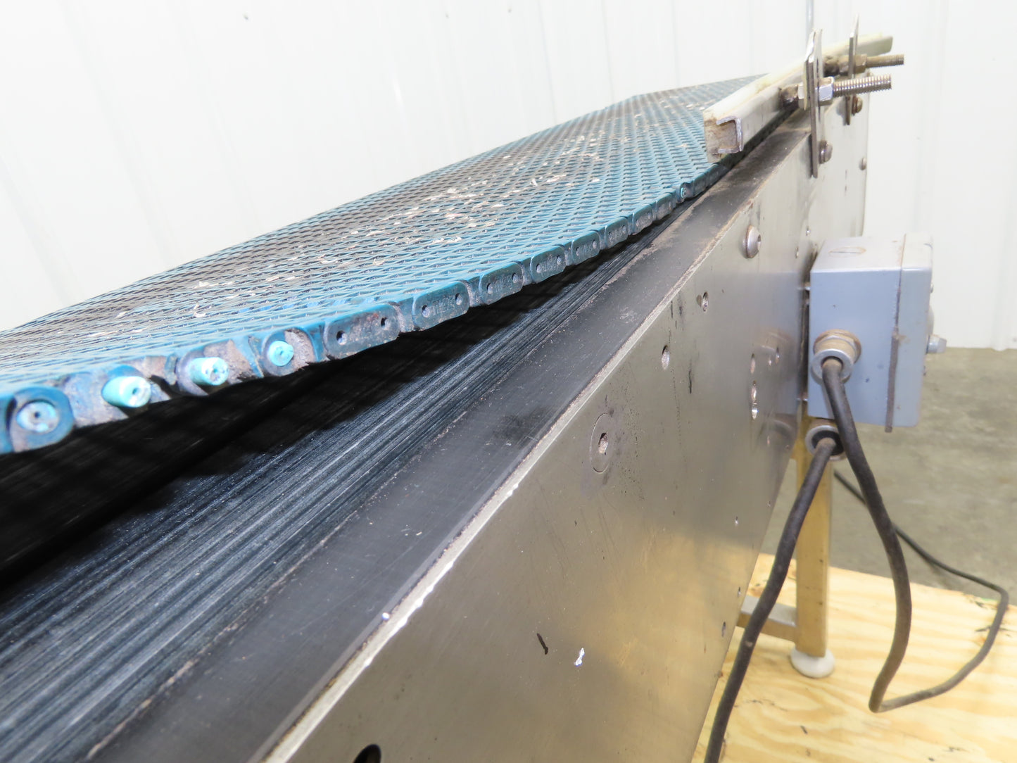 12"x 43" MatTop Plastic Belt Stainless Conveyor 115V Chain Drive 65 FPM