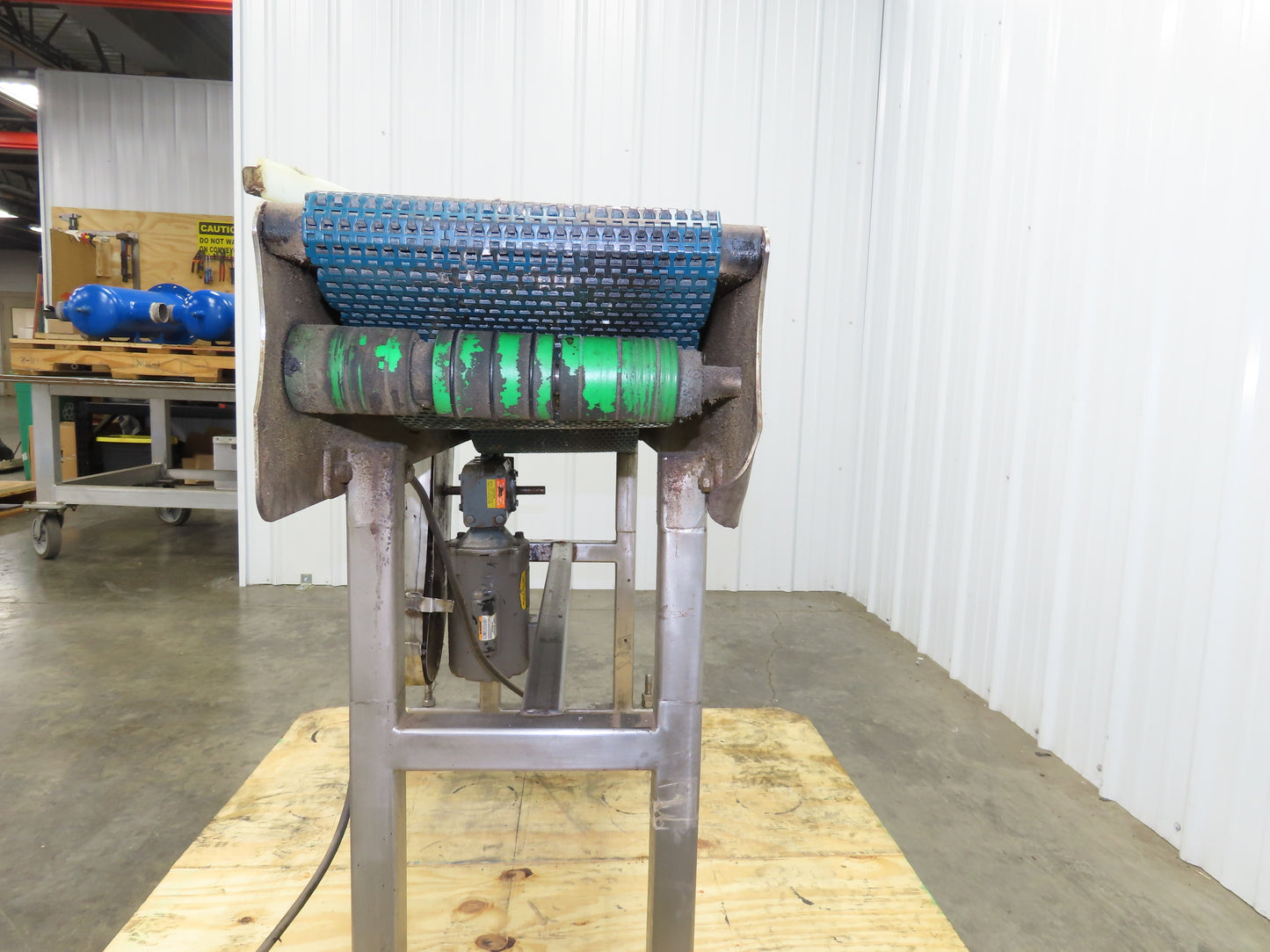 12"x 43" MatTop Plastic Belt Stainless Conveyor 115V Chain Drive 65 FPM