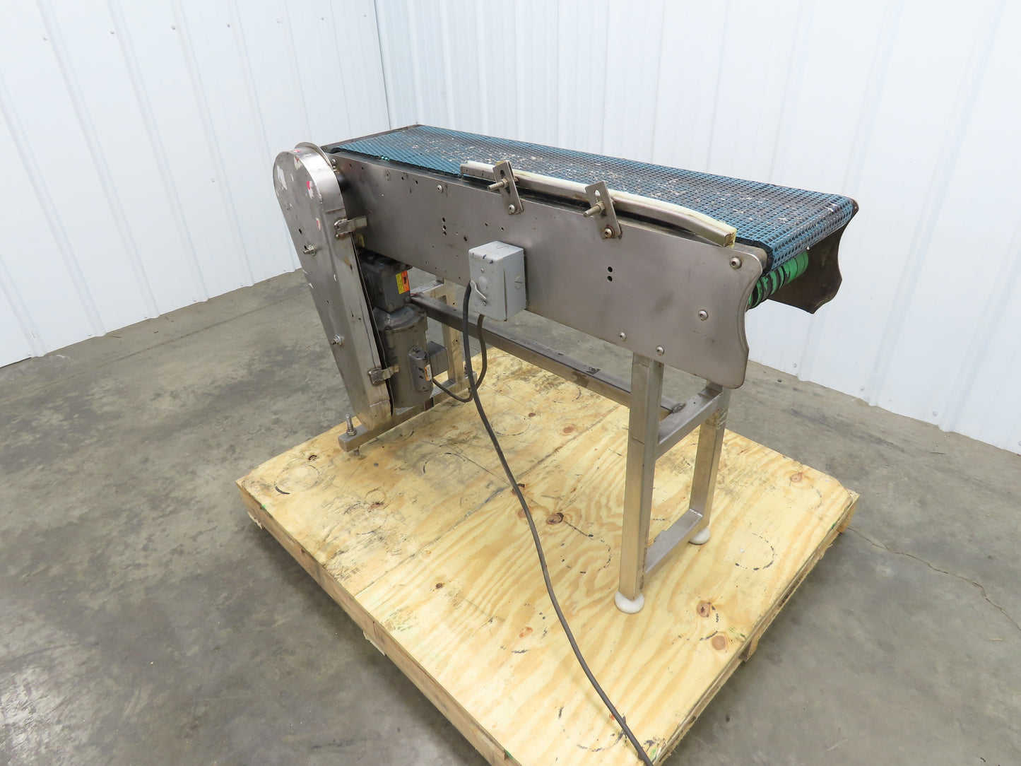 12"x 43" MatTop Plastic Belt Stainless Conveyor 115V Chain Drive 65 FPM