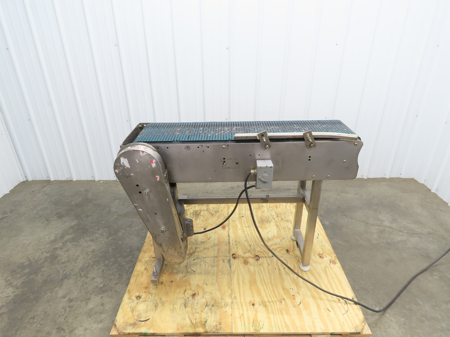 12"x 43" MatTop Plastic Belt Stainless Conveyor 115V Chain Drive 65 FPM