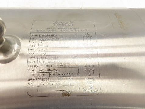 Baldor JMSSEWDM3714T Stainless Pump Motor 10Hp 1800rpm 230/460V 215JM  Washdown
