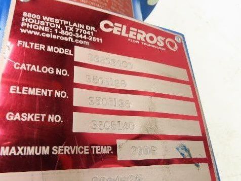 Dollinger Celeros S08030C0 Pipeline Filter Air Gas Vacuum 3" NPT Steel Housing