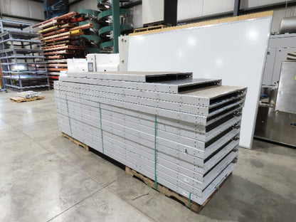 Hytrol FXG Parcel Belt Conveyor 43" x 173' White Slider Bed Sections -No Drive