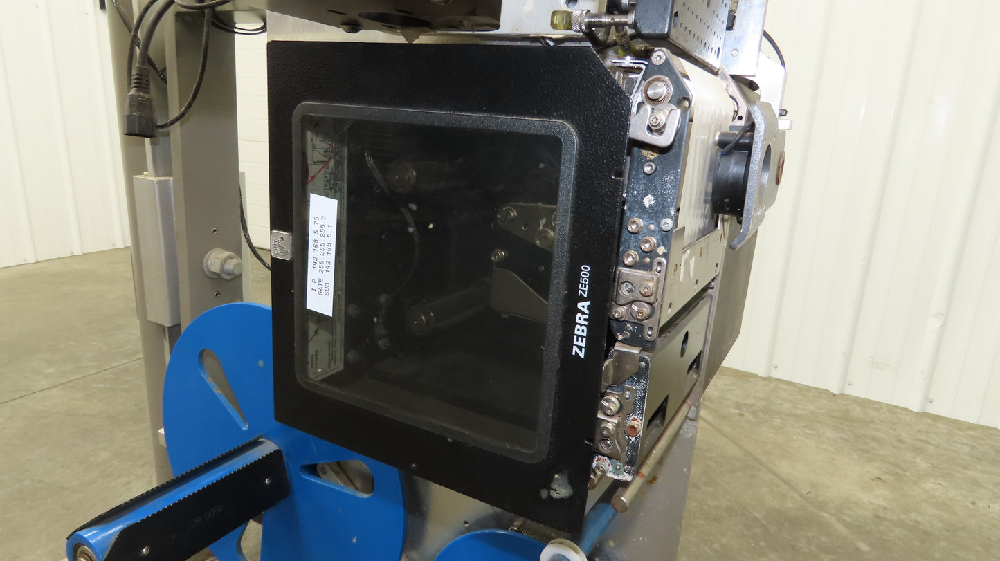 Foxjet 6000-570 Mobile Print Apply Label Applicator Zebra ZE500 Thermal Printer