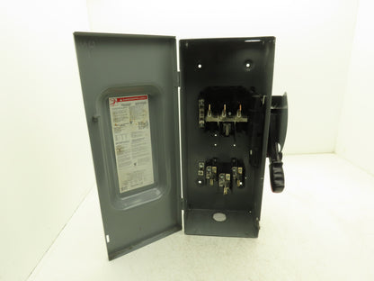 Square D H363N Safety Disconnect Switch 100 Amp 600V 3 Pole Ph Fusible