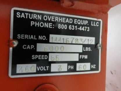 Saturn 3 Ton Bridge Crane Drive Tractor 6000Lb 460V 3PH VFD Variable Speed Drive