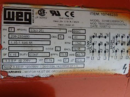 Saturn 3 Ton Bridge Crane Drive Tractor 6000Lb 460V 3PH VFD Variable Speed Drive