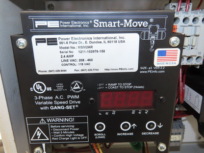 Saturn 3 Ton Bridge Crane Drive Tractor 6000Lb 460V 3PH VFD Variable Speed Drive