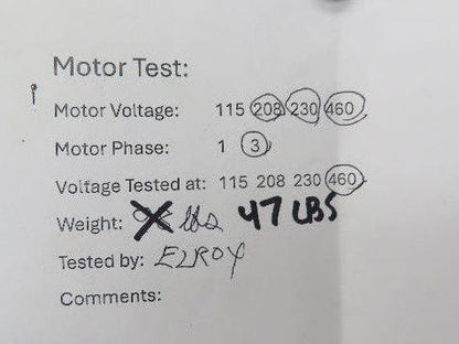 U.S. Electrical S650 AC Motor 3Hp 3525rpm 208-230/460v 3ph 182TC TE
