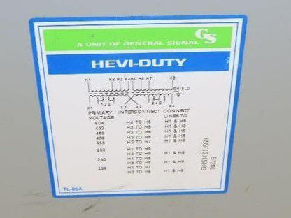 Sola Hevi-Duty HS5F5AS Wall Mount Transformer 5KVA 240x480V - 120/240V 1PH 3R