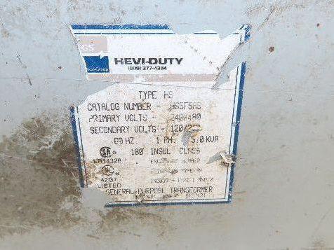 Sola Hevi-Duty HS5F5AS Wall Mount Transformer 5KVA 240x480V - 120/240V 1PH 3R