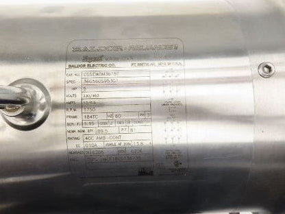 Baldor CSSEWDM3615T Stainless Washdown Motor 5HP1750rpm 230/460V 3PH 184TC