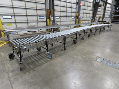 Best Flex 30"x 36' Expandable 1.9" Power Roller Conveyor 120V Variable Speed